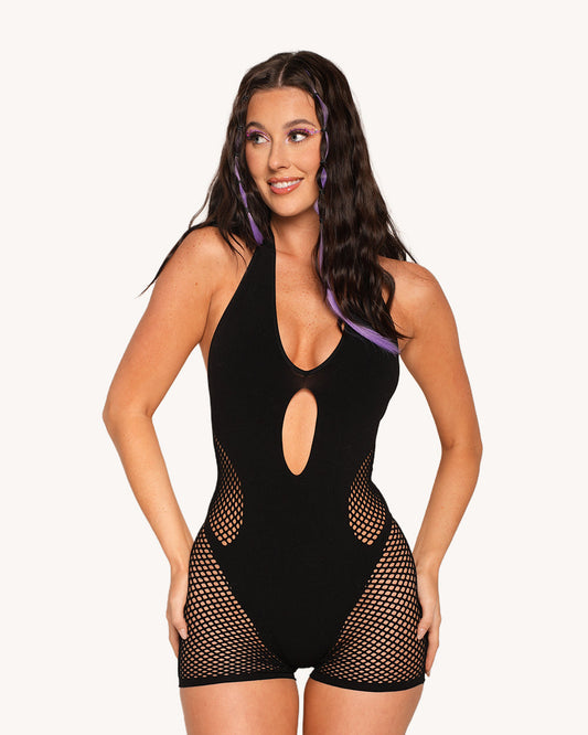 Miss Behaving Fishnet Romper
